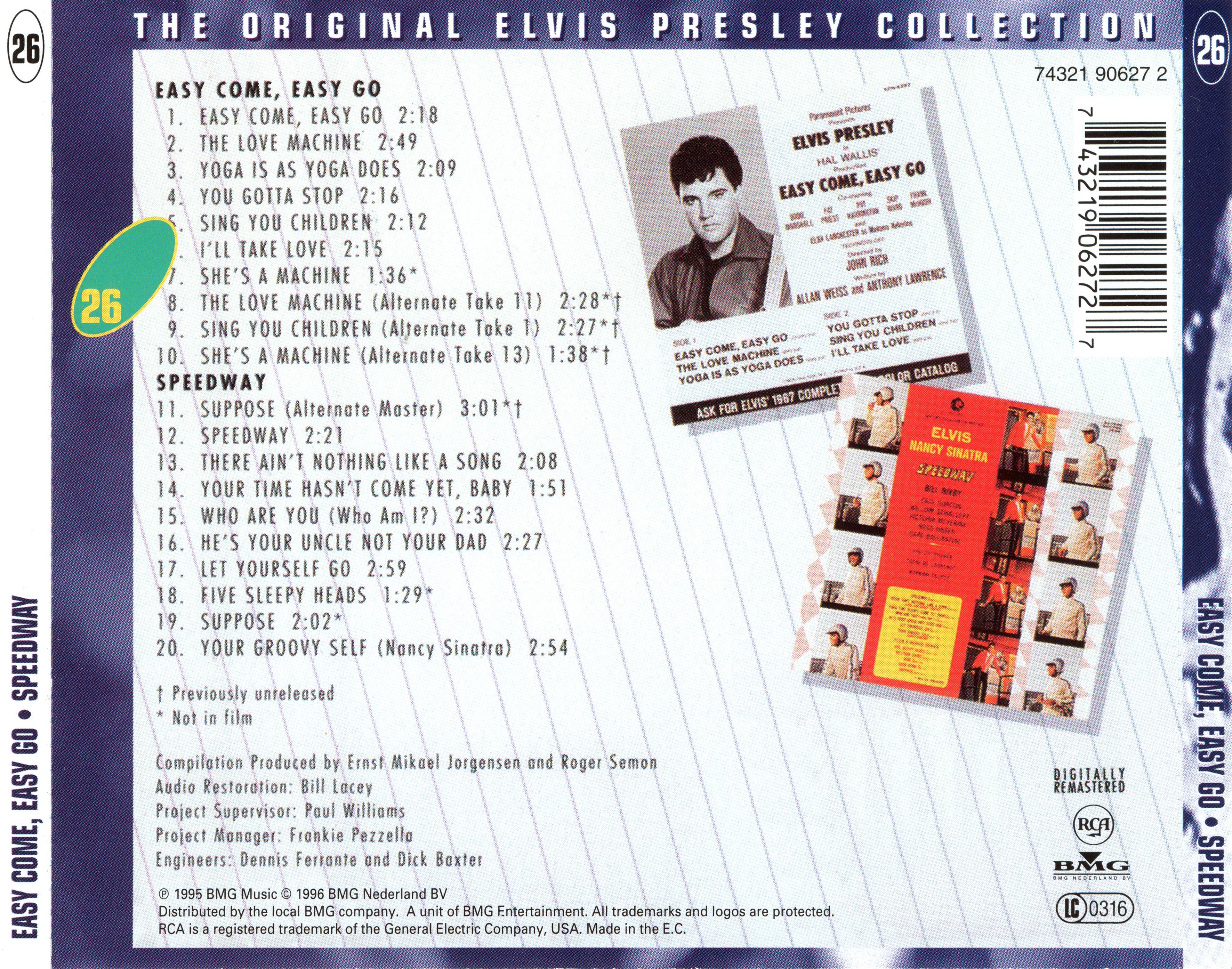 Elvis Presley  The Original Elvis Presley Collection 26; Easy Come, Easy Go : Back
